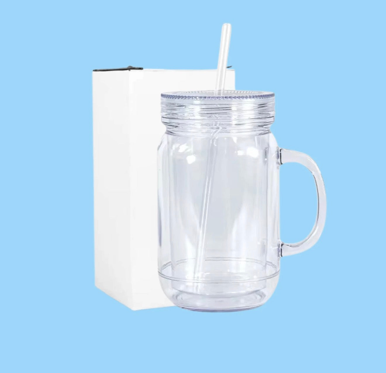 Mason jar snow globe, π